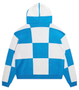 DSM BLUE CHECKERED JACQUARD KNITTED ZIP