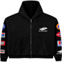 BOTTEGA DESIRES BLACK PATCHES ZIP