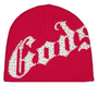 GODSPEED RED/WHITE STUDDED BEANIE