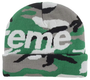 SUPREME GREEN CAMO BIG LOGO BEANIE
