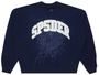 SP5DER NAVY VARSITY WEB CREWNECK
