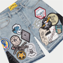 GODSPEED BLUE PATCHWORK V2 DENIM SHORTS