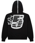 SP5DER BLACK SCREAMING EAGLE HOODIE