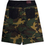BOREDOM KILLS DOUBLE WAISTED CAMO SHORTS