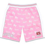 SUPREME X MITCHELL & NESS PINK MONOGRAM SHORTS