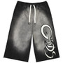 GODSPEED BLACK WASH NEW AGE 3QTR SHORTS