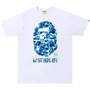 BAPE WHITE/BLUE ABC CAMO TEE