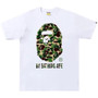 BAPE WHITE/GREEN ABC CAMO TEE