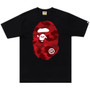 BAPE BLACK/RED CAMO BIG APE HEAD TEE