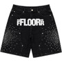 FLOOR914 BLACK RHINESTONE UNIFORM JORTS