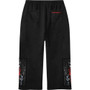 DAVEN HOMME UNCHARTED BLACK APPLIQUE SWEATPANTS