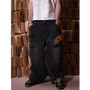 DAVEN HOMME BLACK STUDDED CARPENTER DENIM PANTS