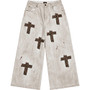 BOTTEGA DESIRES DIRTY WHITE HOLY GRAIL DENIM PANTS