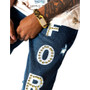 FOREVER HUNGRY DARK BLUE DENIM JEANS