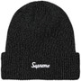 SUPREME BLACK REFLECTIVE LOOSE GAUGE BEANIE