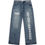 SHIHAI KASSORO VINTAGE BLUE SKITZO DENIM JEANS