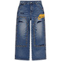 DAVEN HOMME BLUE STUDDED CARPENTER DENIM JEANS