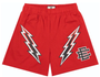 ERIC EMANUEL RED LIGHTNING BOLT SHORTS
