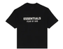 ESSENTIALS BLACK/WHITE JERSEY CREW TEE