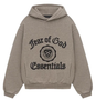 ESSENTIALS HEATHER GREY HEAVY FLEECE HOODIE