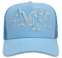 AMIRI LIGHT BLUE TRUCKER HAT