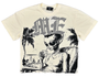 MIXED EMOTION CREAM BEACH RHINESTONE TEE