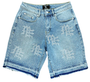 MIXED EMOTION 'ME' RHINESTONE DENIM SHORTS