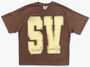 SAINT VANITY BROWN SV LOGO TEE