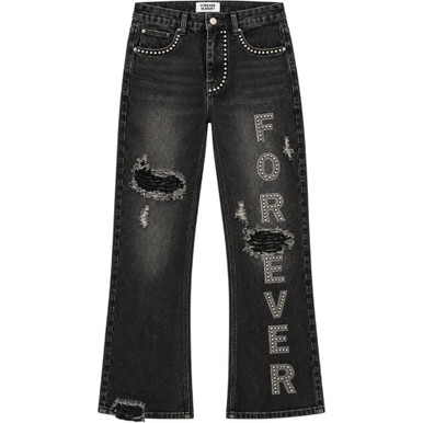 FOREVER HUNGRY BLACK DENIM JEANS