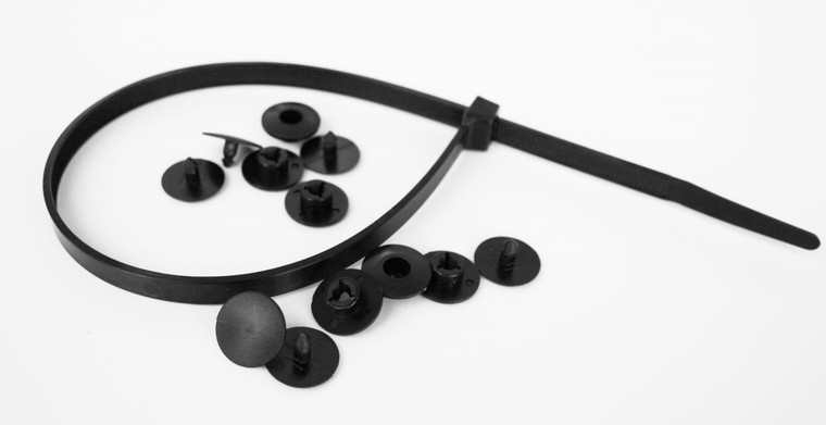 Black Plastic Snap Rivets and Cable Tie Accessory Size #2