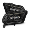 AlphaRex 13-14 Ford Mustang NOVA LED Proj Headlights Alpha-Blk w/Actv Light & Seq.Sig / SB DRL - 880488 Photo - Primary