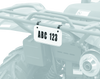 Quadboss ATV License Plate Kit - White - 211907 User 1