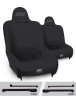 PRP Premier High Back Suspension Seats Kit for Jeep Wrangler CJ7/YJ (Pair) - Black - A100110-C32-50 Photo - Primary