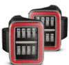 AlphaRex 19-24 Jeep Gladiator JT Nova-Series Prismatic LED Tail Lights - Black-Red - 602070 Photo - Primary