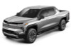 AVS 2024 Chevrolet Silverado EV Aeroskin Low Profile Acrylic Hood Shield - Smoke - 322215 Photo - Mounted