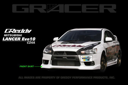 GReddy 08+ Mitsubishi Evolution X Urethane Front Lip Spoiler - 17030014 Photo - Primary