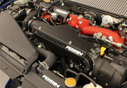 PERRIN 02-14 Subaru WRX / 04-21 STI / 08-11 Impreza Pulley Cover - Black - PSP-ENG-150BK Photo - Primary