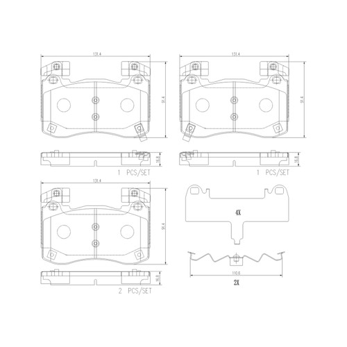 Brembo 19-22 Genesis G70/18-22 Kia Stinger Front NAO Brake Pad - P30113N User 1
