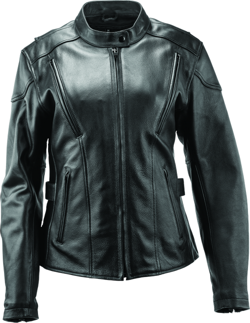 River Road Race Leather Jacket Black Womens - Large - 094365 User 3