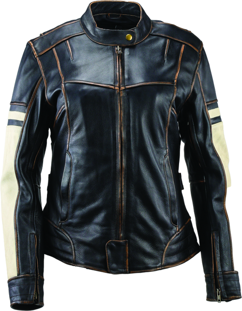 River Road Dame Vintage Leather Jacket Black Womens - Small - 094388 Photo - Primary