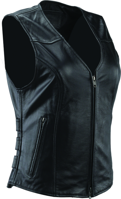River Road Plains Leather Vest Black Womens - Small - 094412 User 1