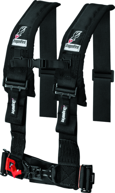 DragonFire Racing Harness- H-Style- 4-Point- 3in Buckle- Black - 521354 Photo - Primary