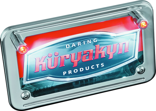 Kuryakyn LED License Plate Light With Red Accent Light Universal Chrome - 9398 User 1