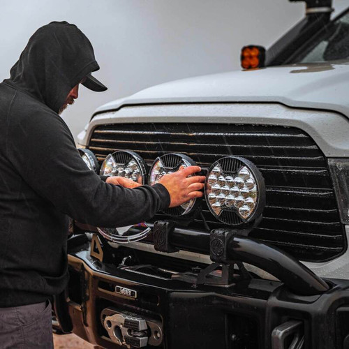 KC HiLiTES SlimLite 8in. LED Light Shield (Shield Only) - Clear - 5207 Photo - lifestyle view