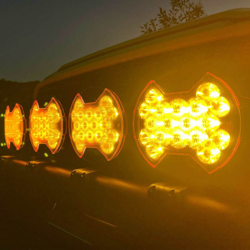 KC HiLiTES SlimLite 8in. LED Light Shield SAE Driving (Shield Only) - Selective Yellow - 5210 Photo - lifestyle view