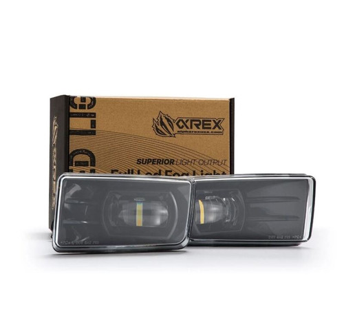 AlphaRex 07-13 Chevrolet Silverado/04-17 Tahoe DoubleTap Dual Color LED Proj Fog Lights - Wt/Ambr - 210008 Photo - Primary