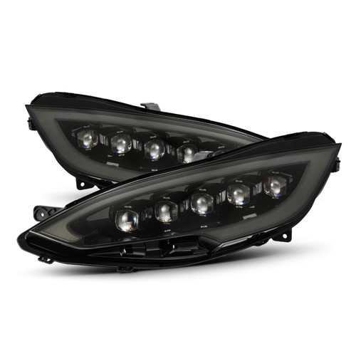 AlphaRex 12-21 Tesla Model S NOVA LED Proj Headlights Alpha-Black w/Actv Light & Seq.Sig / SB DRL - 880878 Photo - Primary