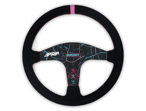 PRP Shreddy Flat Suede Steering Wheel - Cracked - SHRDYG255 Photo - Primary