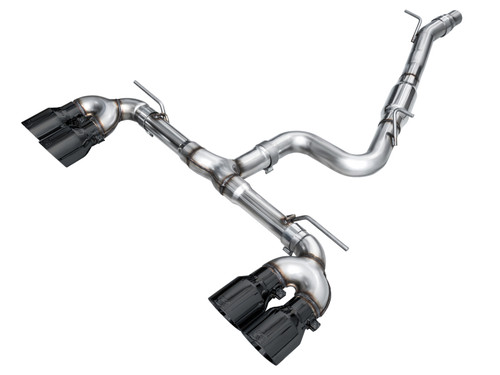 AWE MK8 Volkswagen Golf R 3in Track Edition Quad Exhaust - Diamond Black Tips - 3020-43658 Photo - Primary