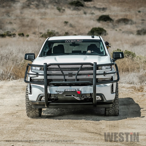 Westin Chevrolet Silverado 1500 19-21 (Excl. 2019 Silverado LD) HDX Winch Mount Grille Guard - 57-93955 Photo - Mounted
